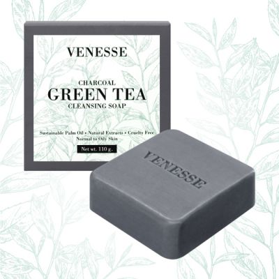 Venesse Charcoal Green Tea Cleansing Soap